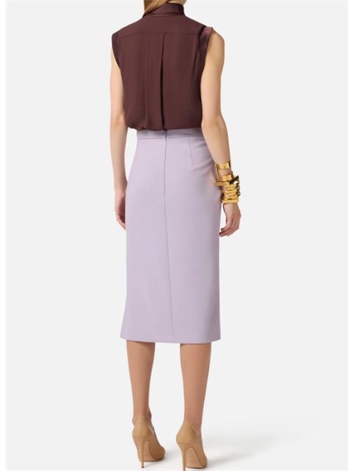 GEORGETTE TOP ELISABETTA FRANCHI | CA13461E2644 cacao